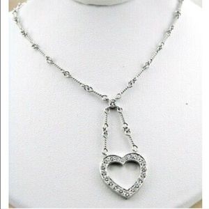 Tiffany & Co Platinum Diamond Heart Necklace